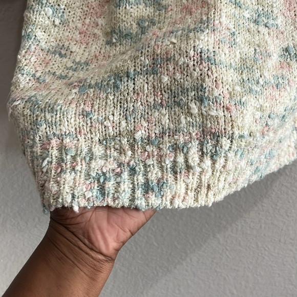 Y2K Vintage Alfred Dunner Sweater Short Sleeve Multi Color Pullover Sz 44 (2X) - Picture 4 of 9